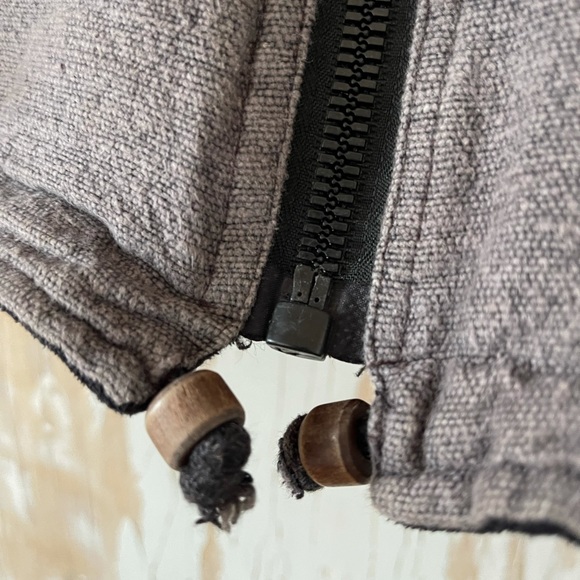 Old school super warm w fleece black interior jacket. M/L - Picture 3 of 4